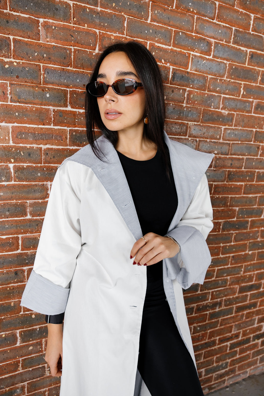 Inside Out Trench - White