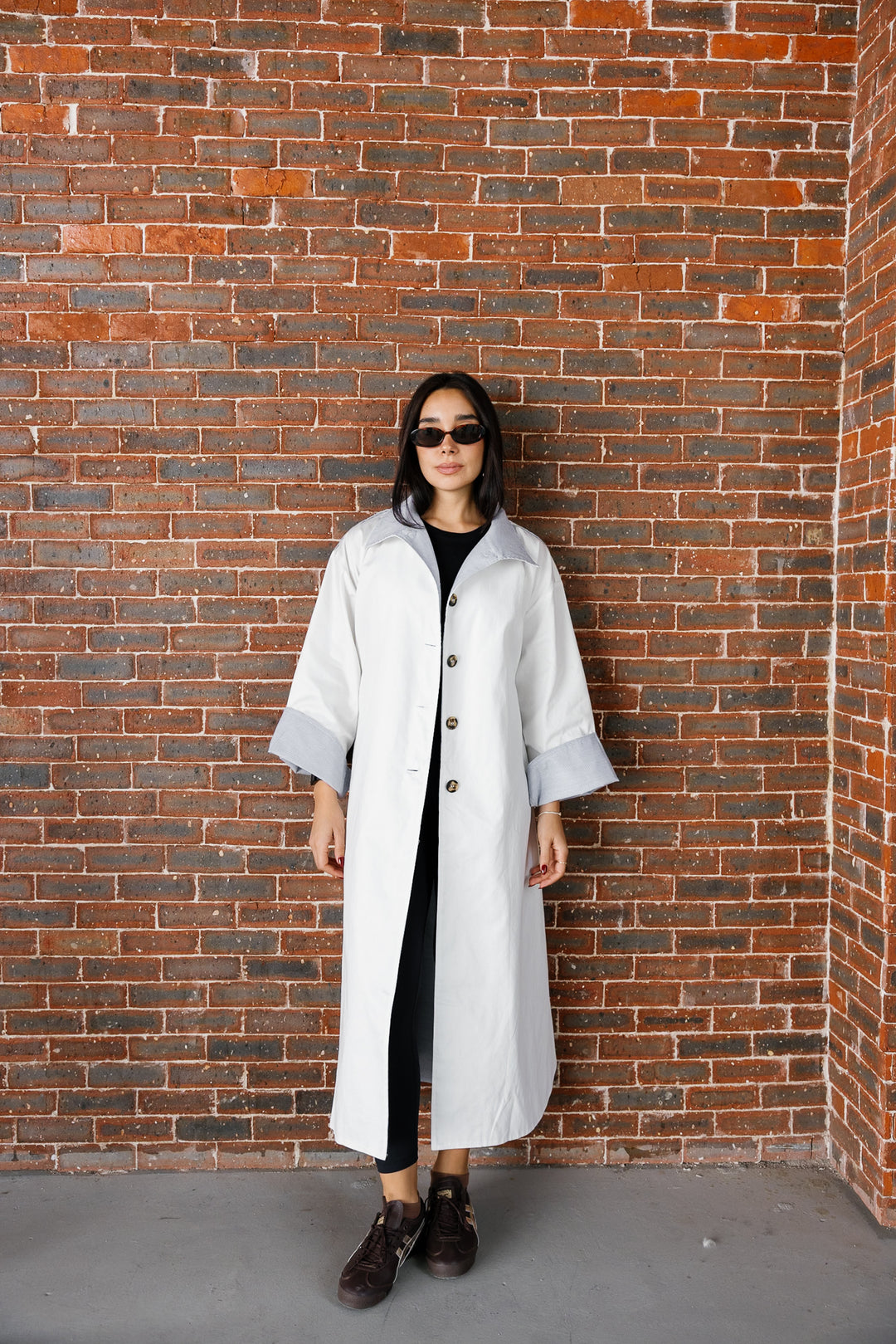 Inside Out Trench - White