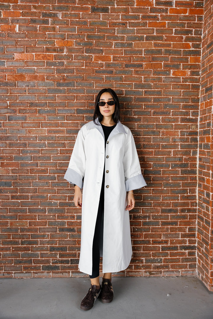 Inside Out Trench - White