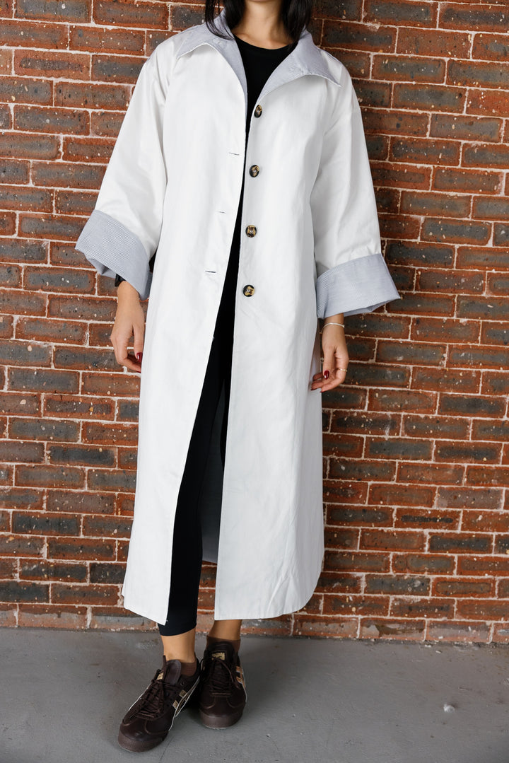 Inside Out Trench - White