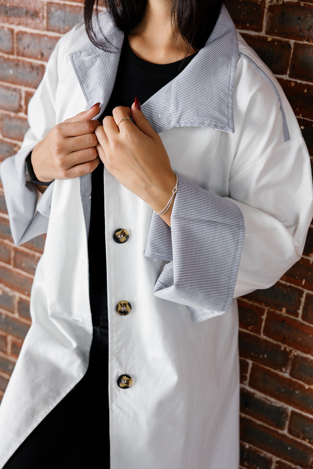 Inside Out Trench - White