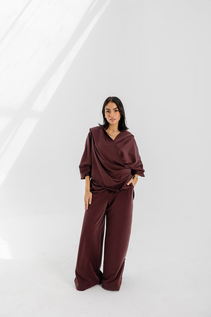 Ripple Pants - Burgundy