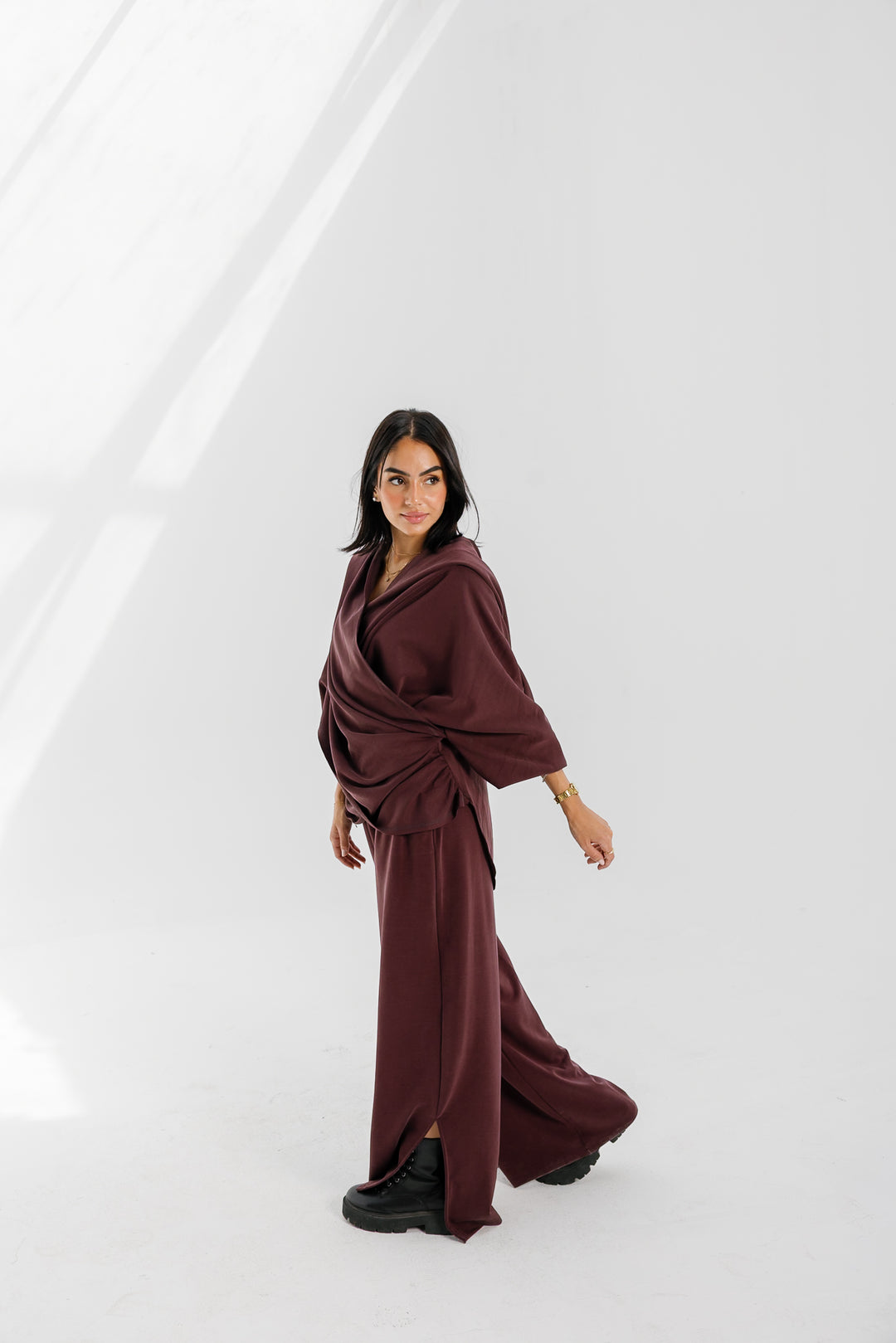 Ripple Pants - Burgundy