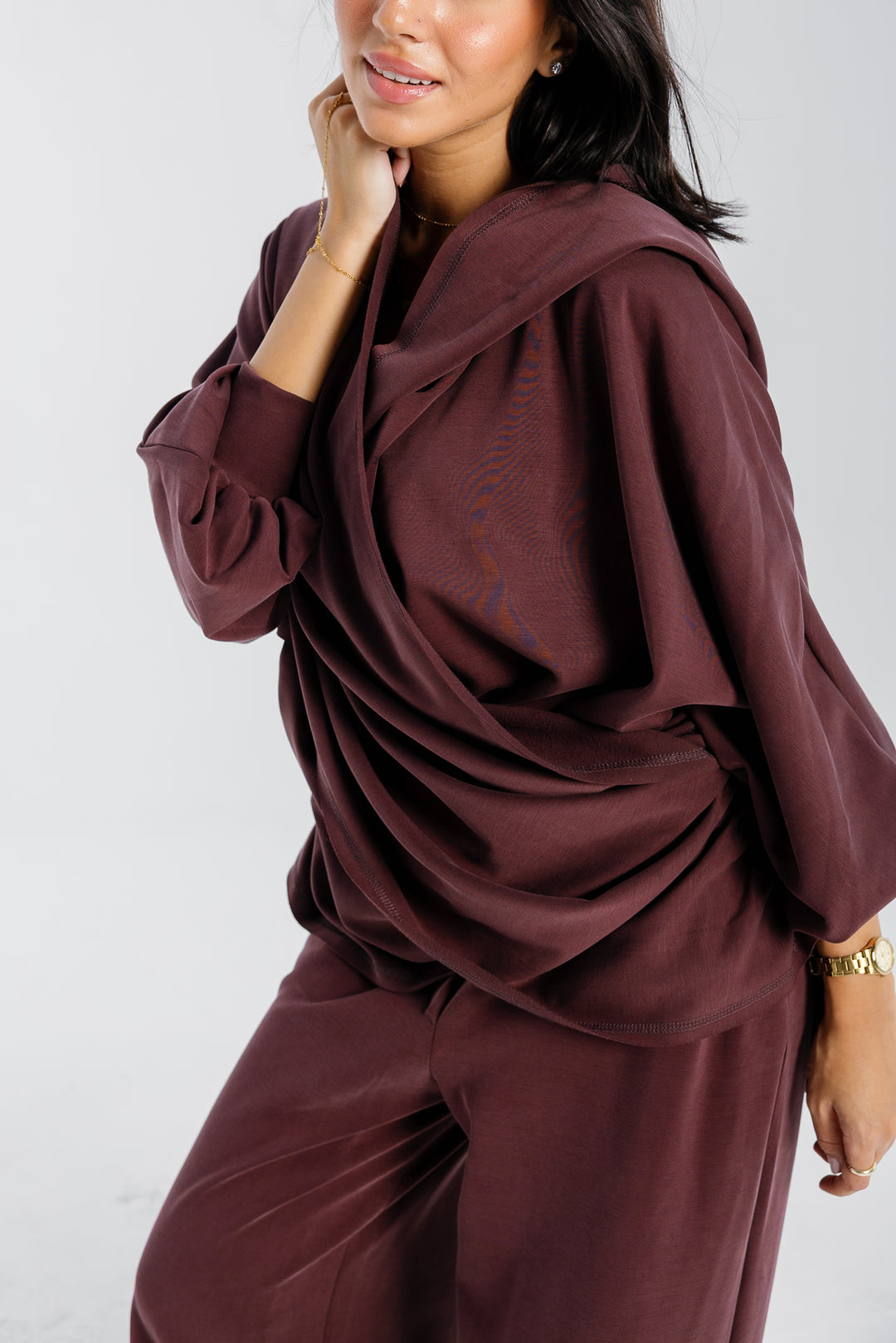 Ripple Top - Burgundy