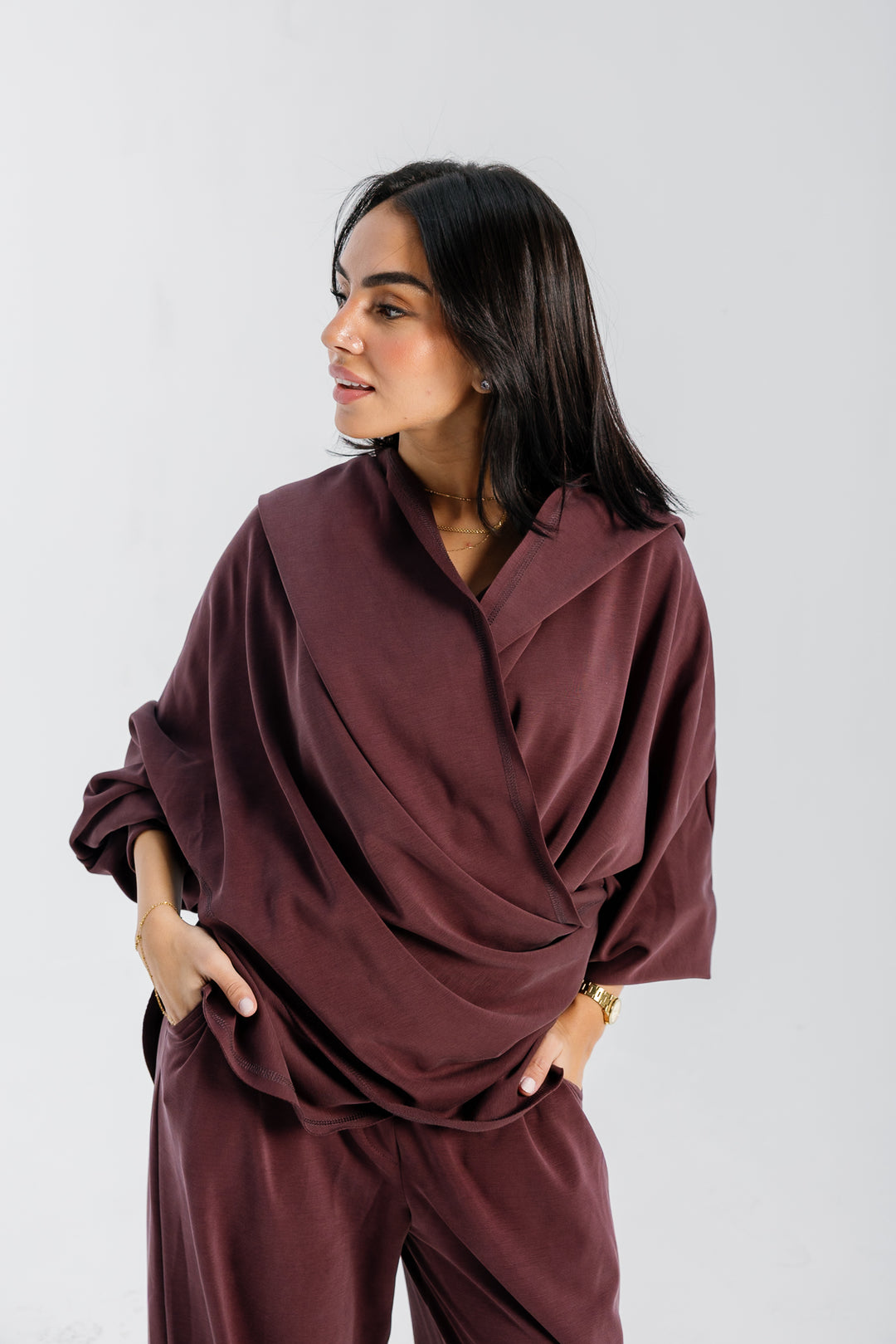 Ripple Top - Burgundy