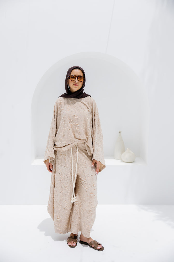 Jacquard Top - Beige