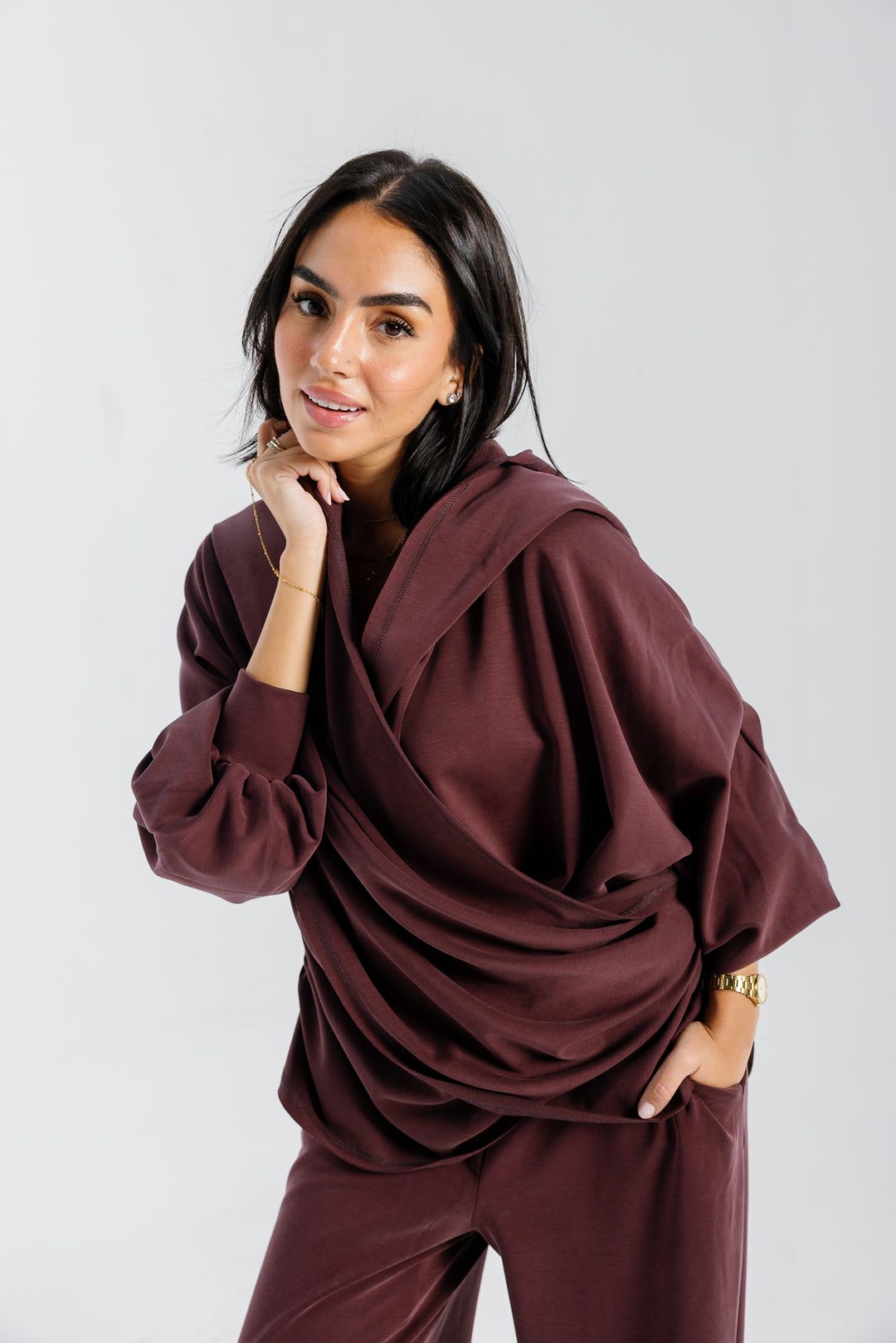 Ripple Top - Burgundy