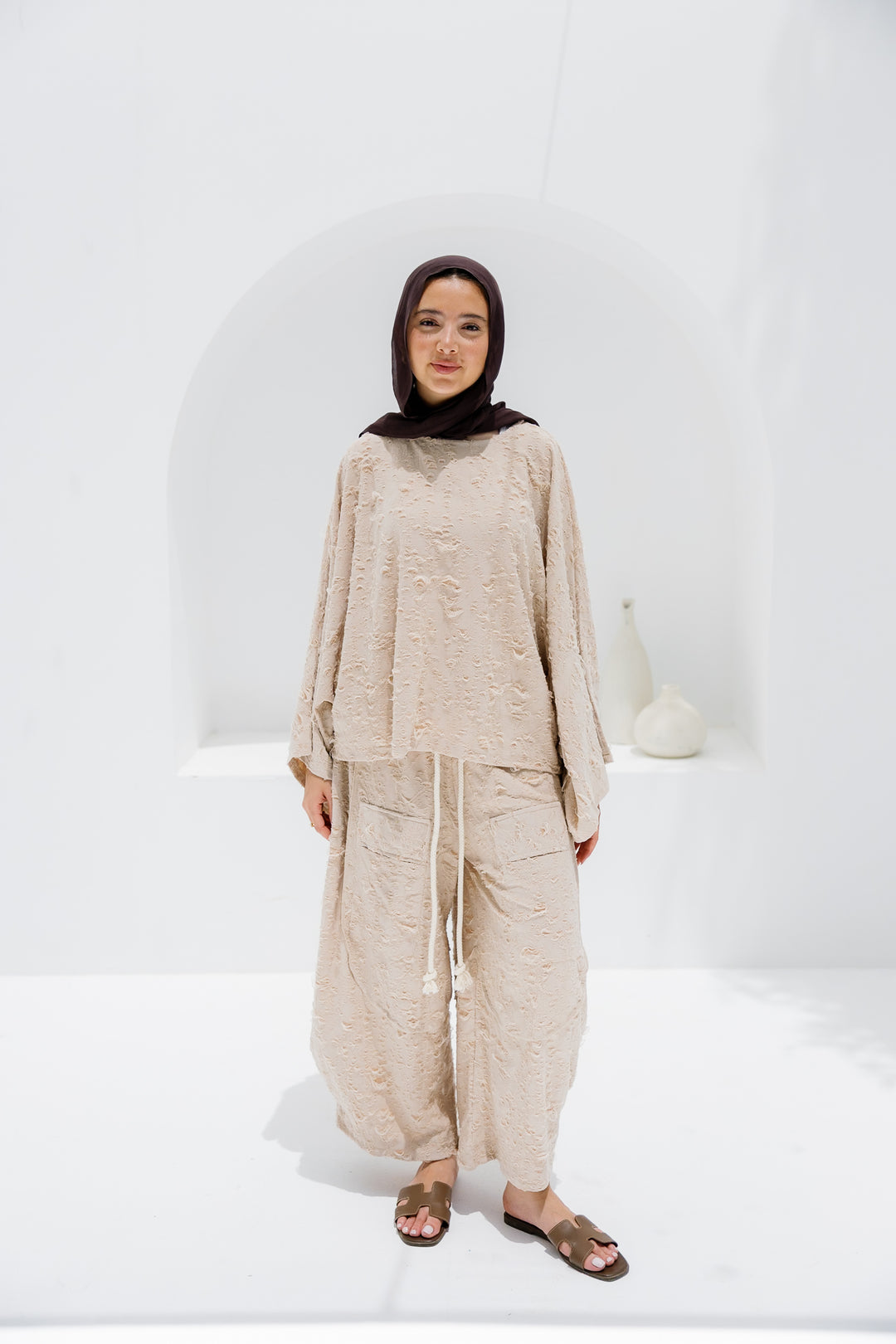 Jacquard Top - Beige