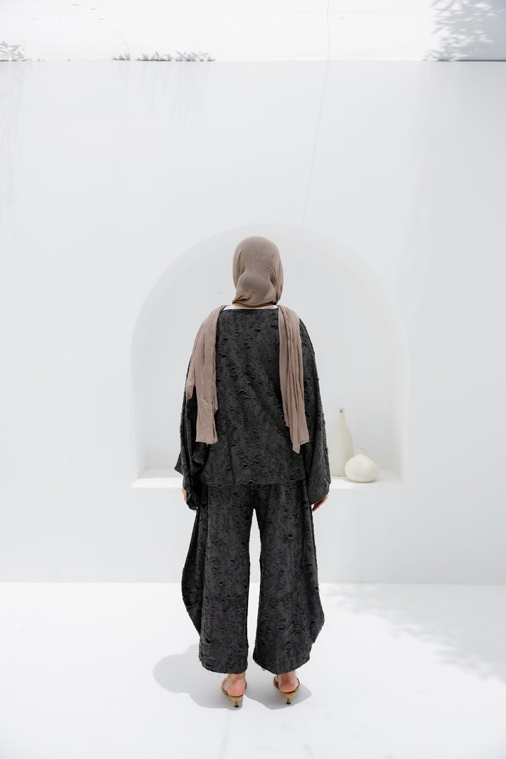 Jacquard Pants - Dark Grey