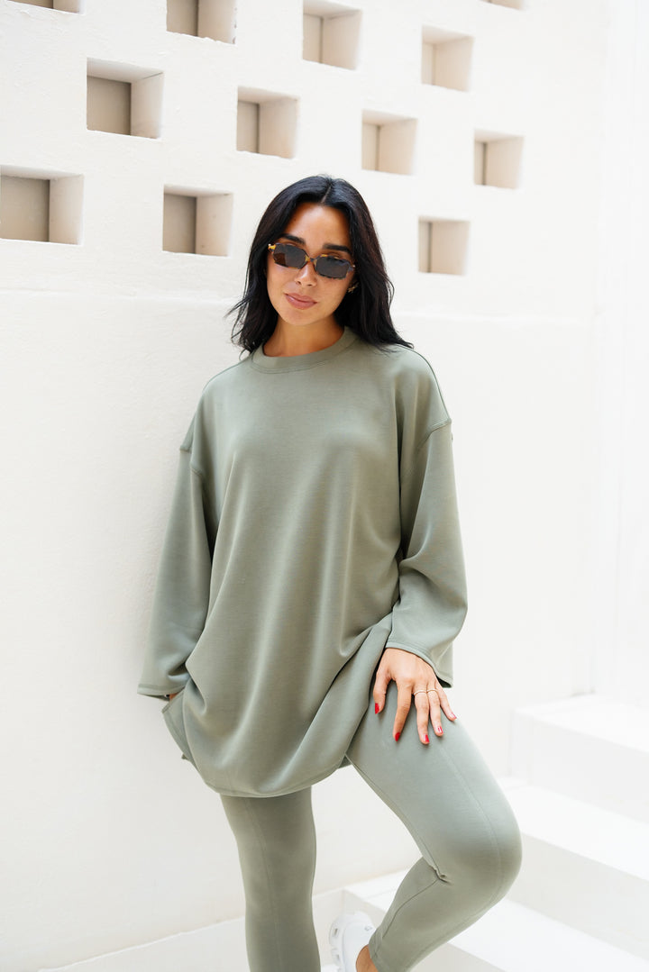 Ease Out Oversize T-shirt - Olive