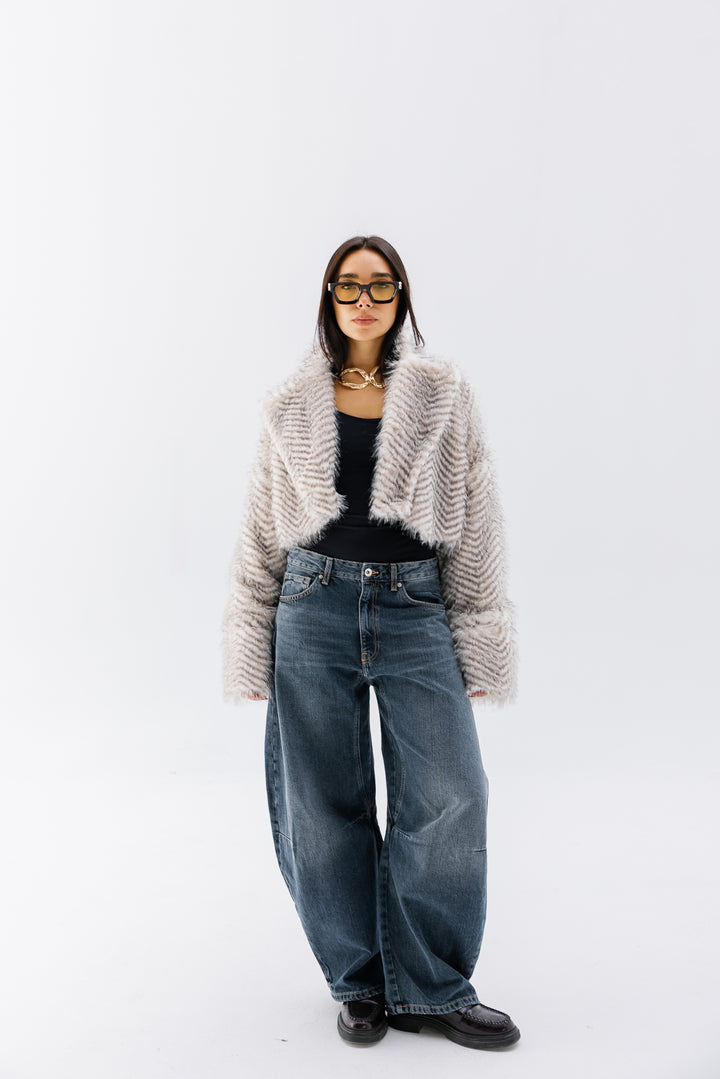 Plush Fur Jacket - Creme (Premium Edition)