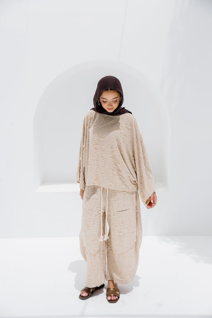Jacquard Top - Beige