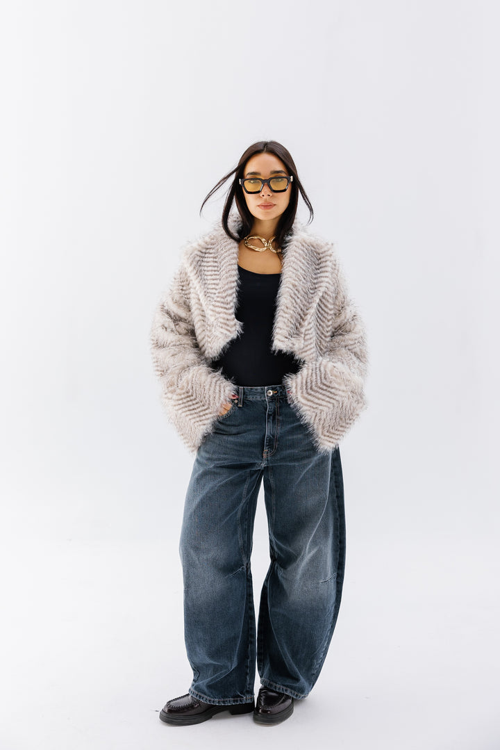 Plush Fur Jacket - Creme (Premium Edition)