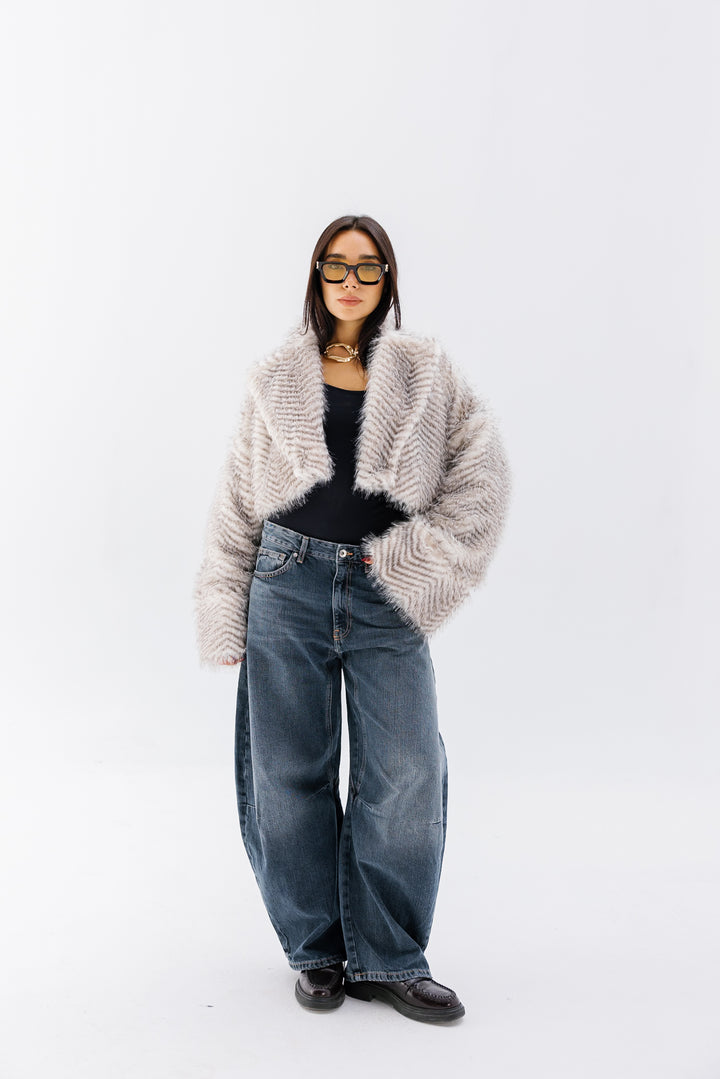 Plush Fur Jacket - Creme (Premium Edition)