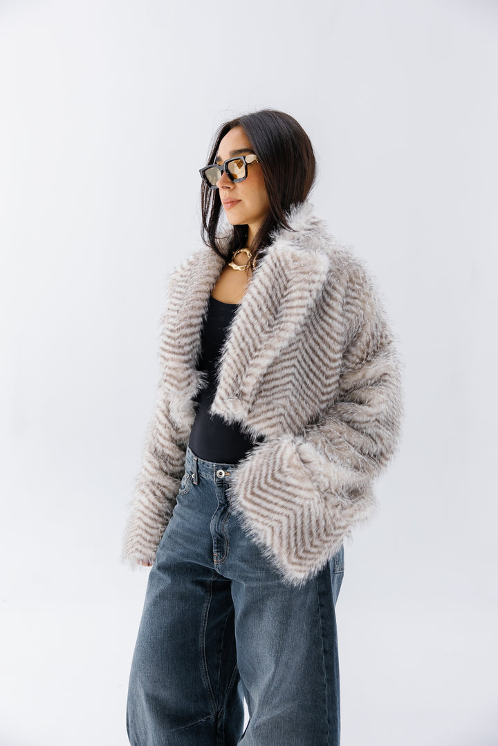Plush Fur Jacket - Creme (Premium Edition)