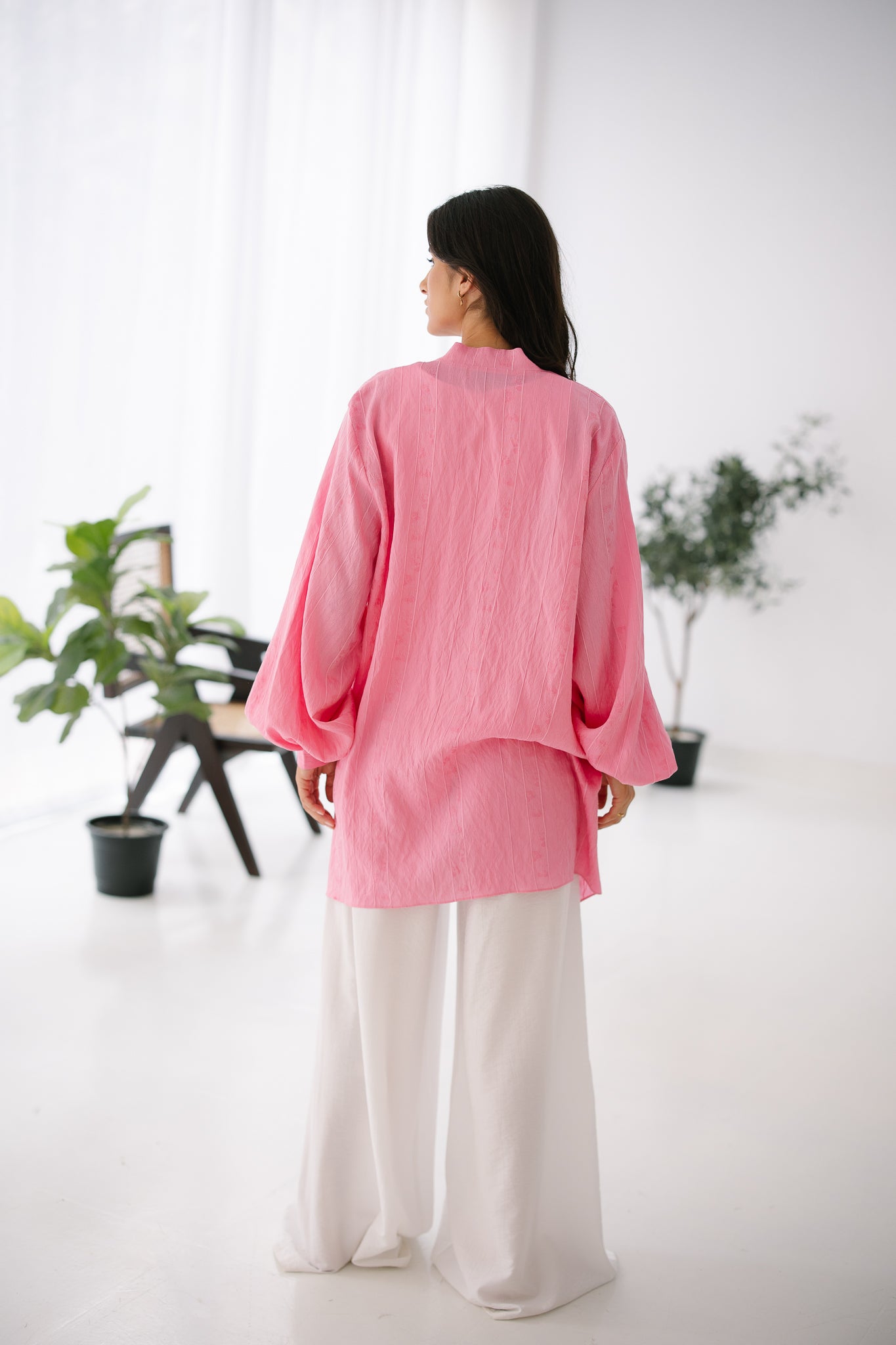 Coastal Textured Shirt - Pink