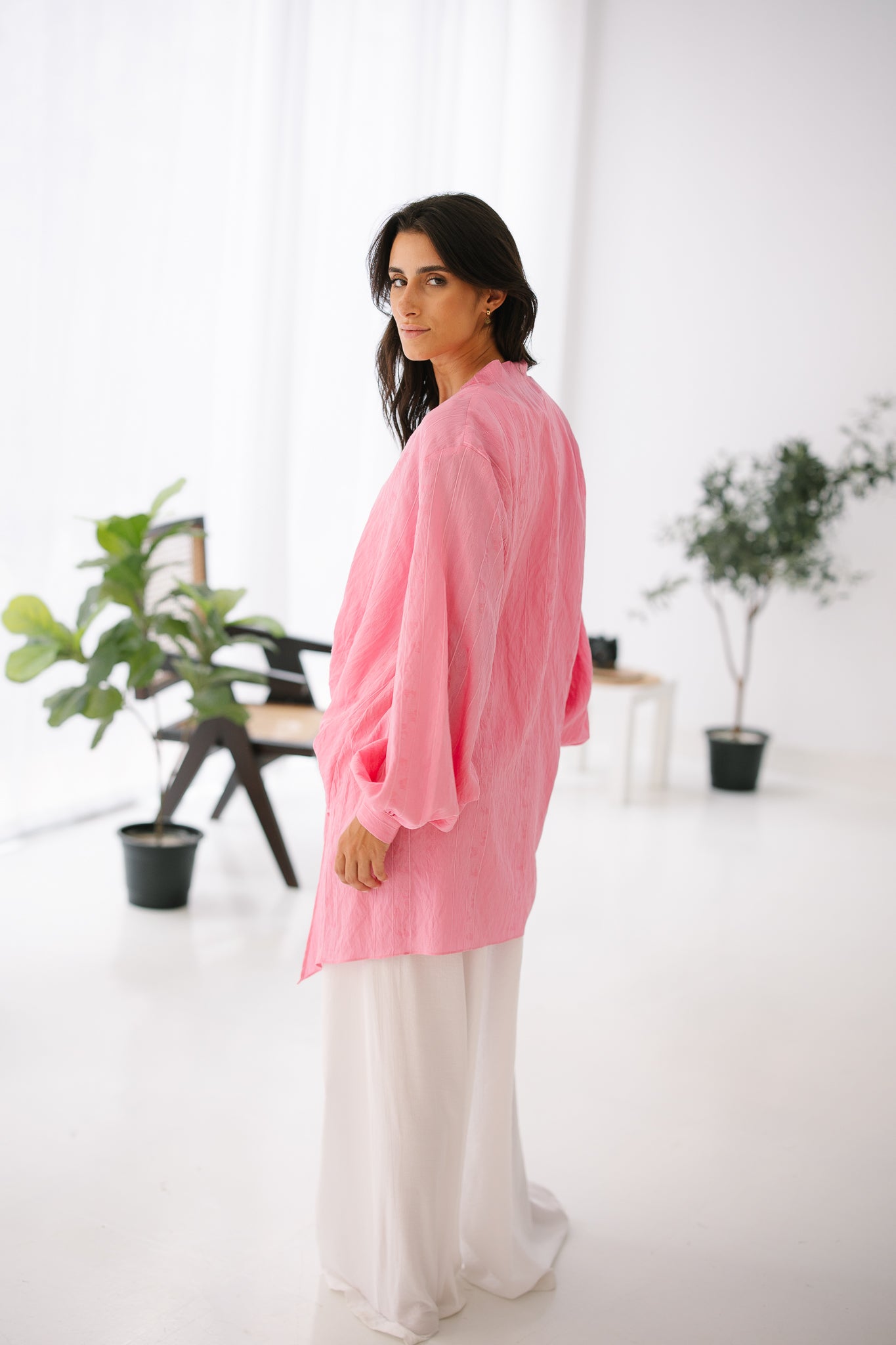 Coastal Textured Shirt - Pink