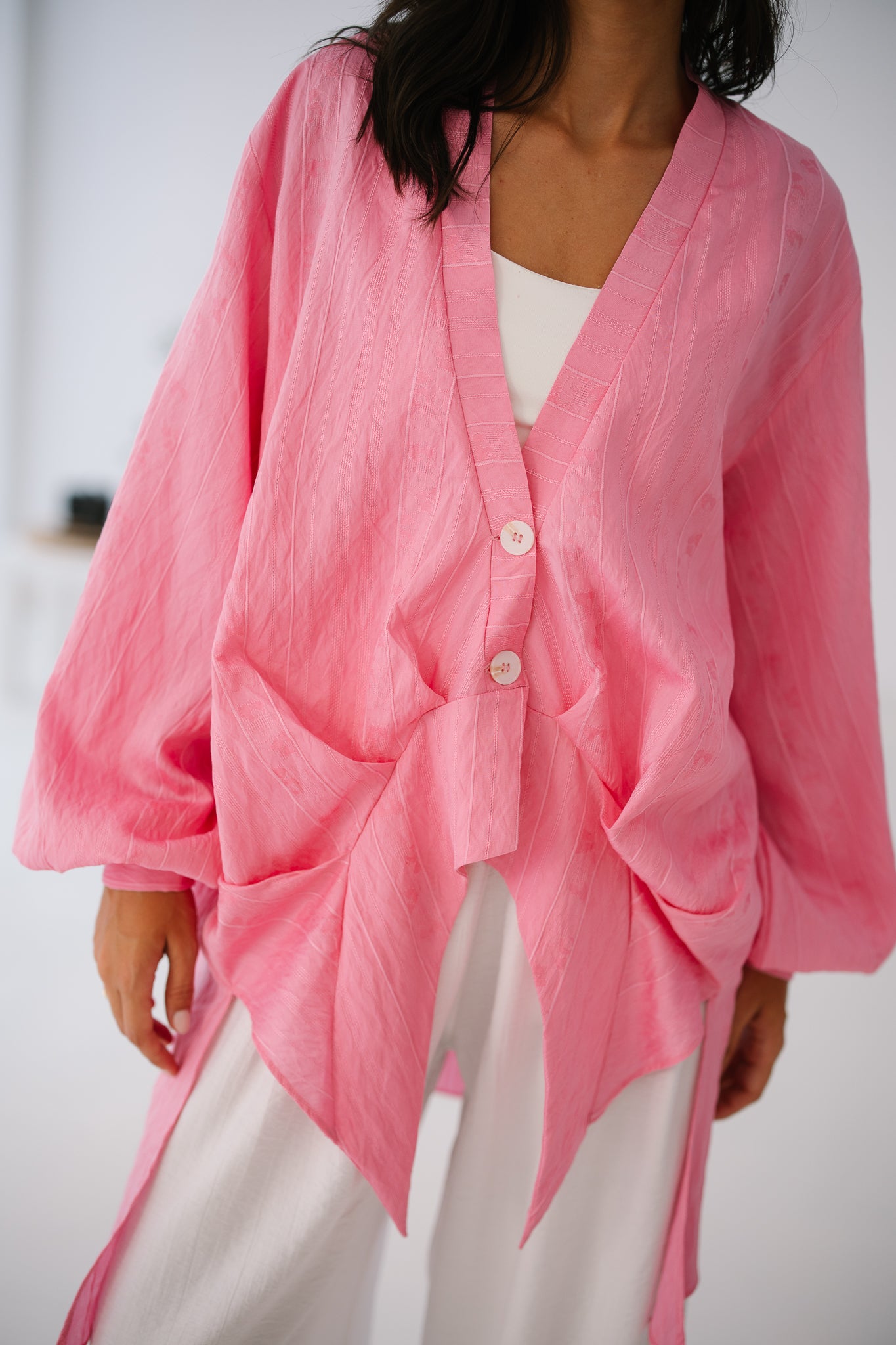 Coastal Textured Shirt - Pink