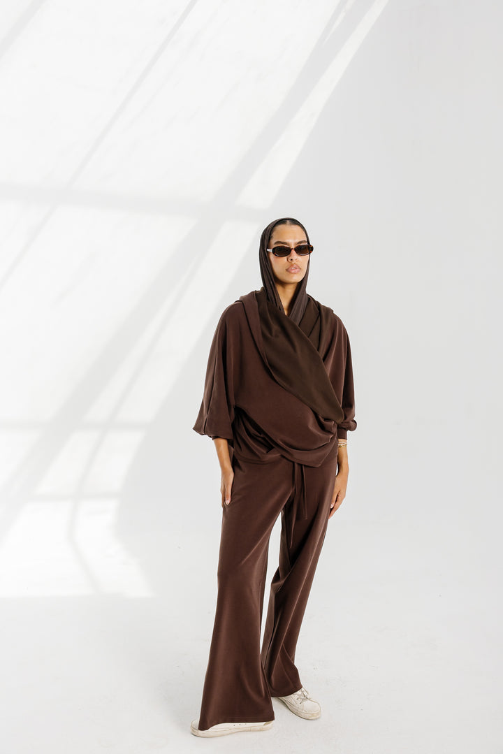 Ripple Top - Chocolate Brown