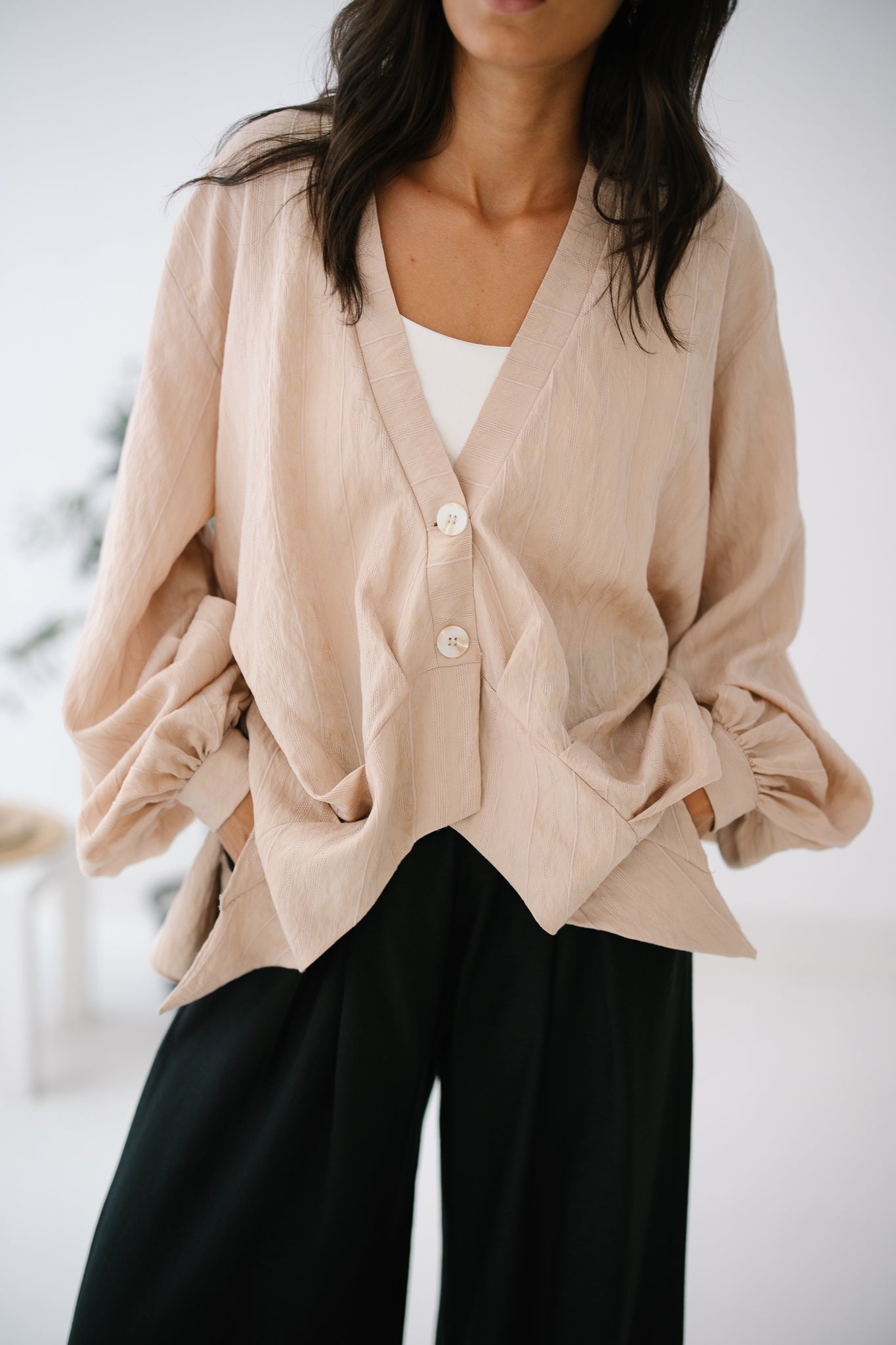 Coastal Textured Shirt - Beige