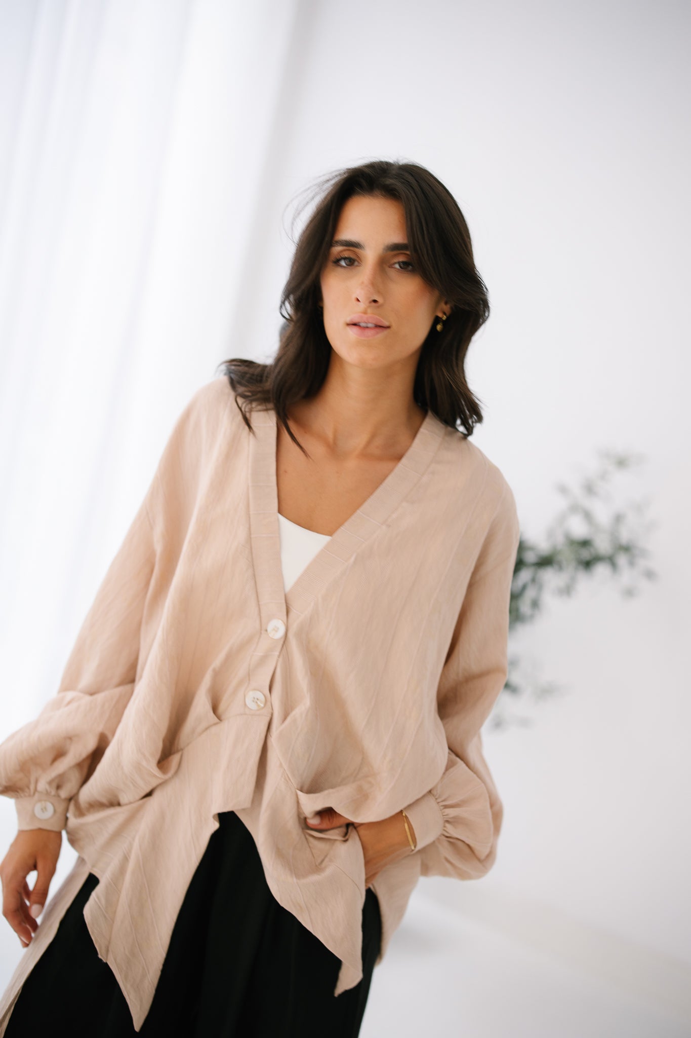 Coastal Textured Shirt - Beige