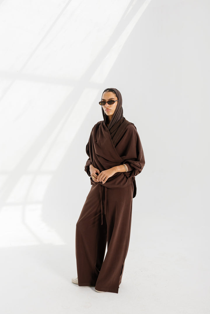 Ripple Top - Chocolate Brown