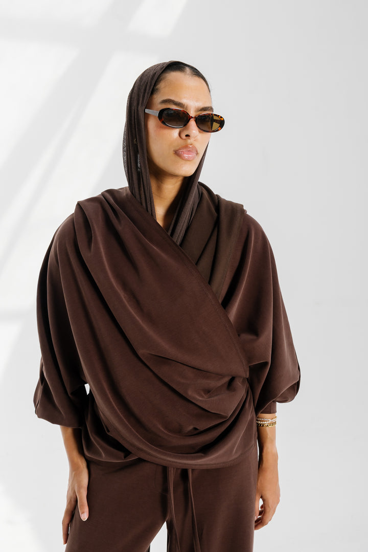 Ripple Top - Chocolate Brown