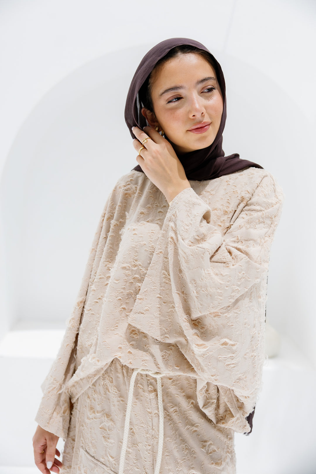 Jacquard Top - Beige