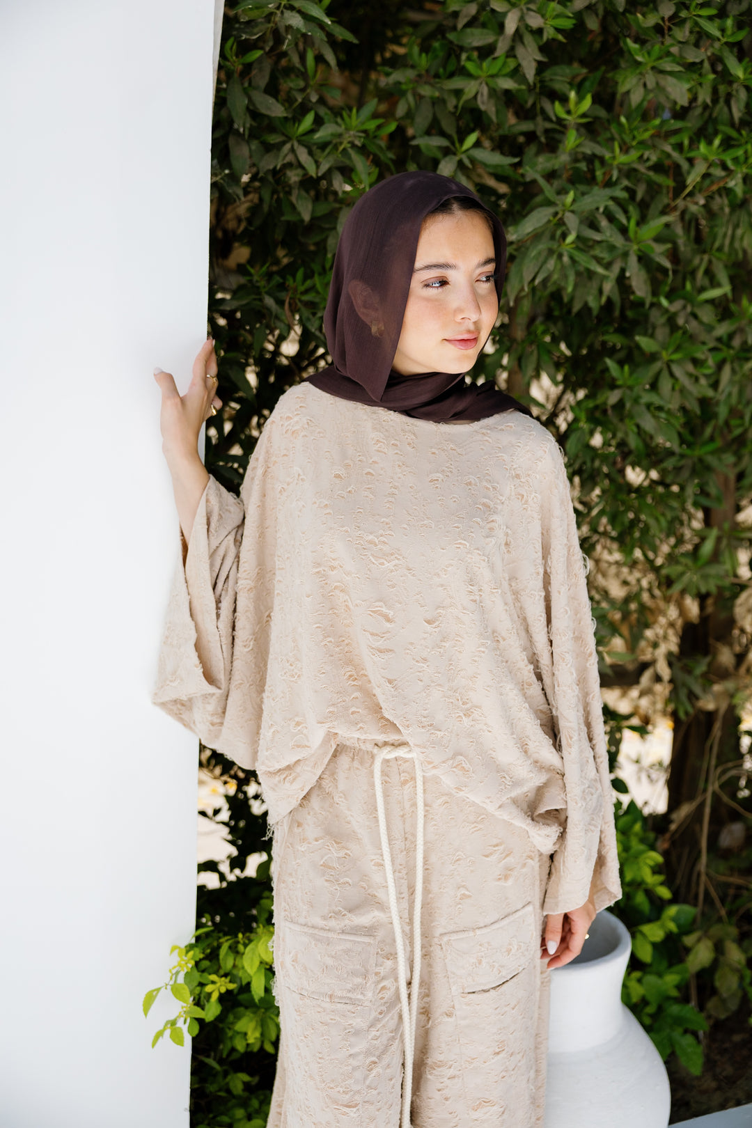 Jacquard Top - Beige