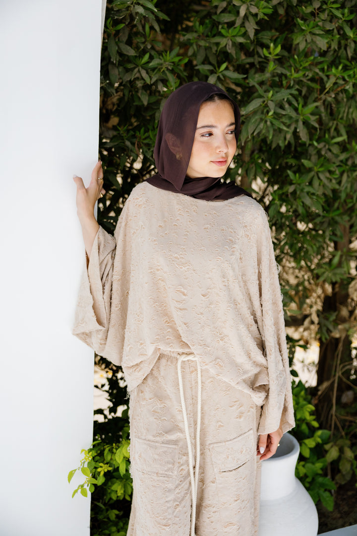 Jacquard Top - Beige