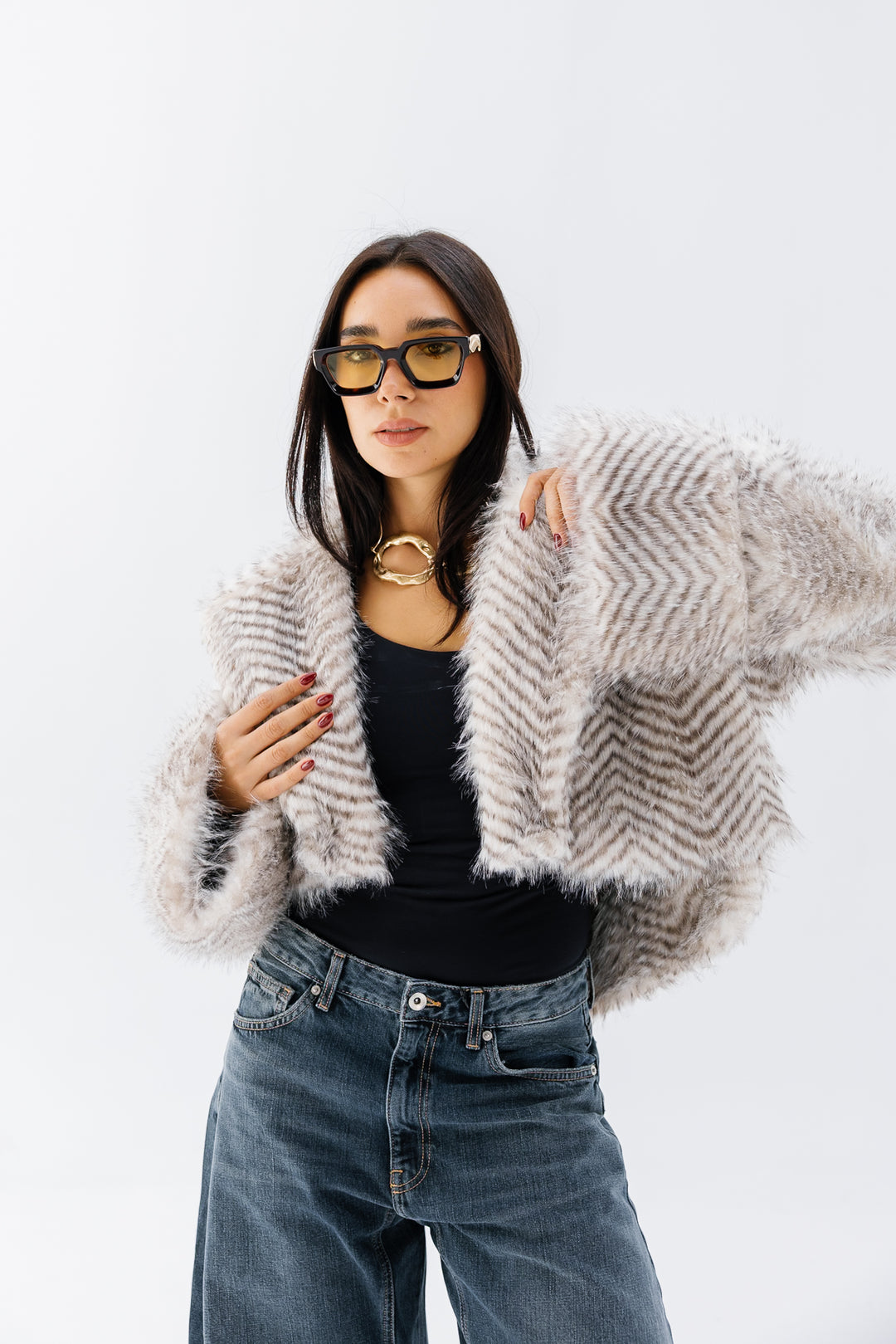Plush Fur Jacket - Creme (Premium Edition)