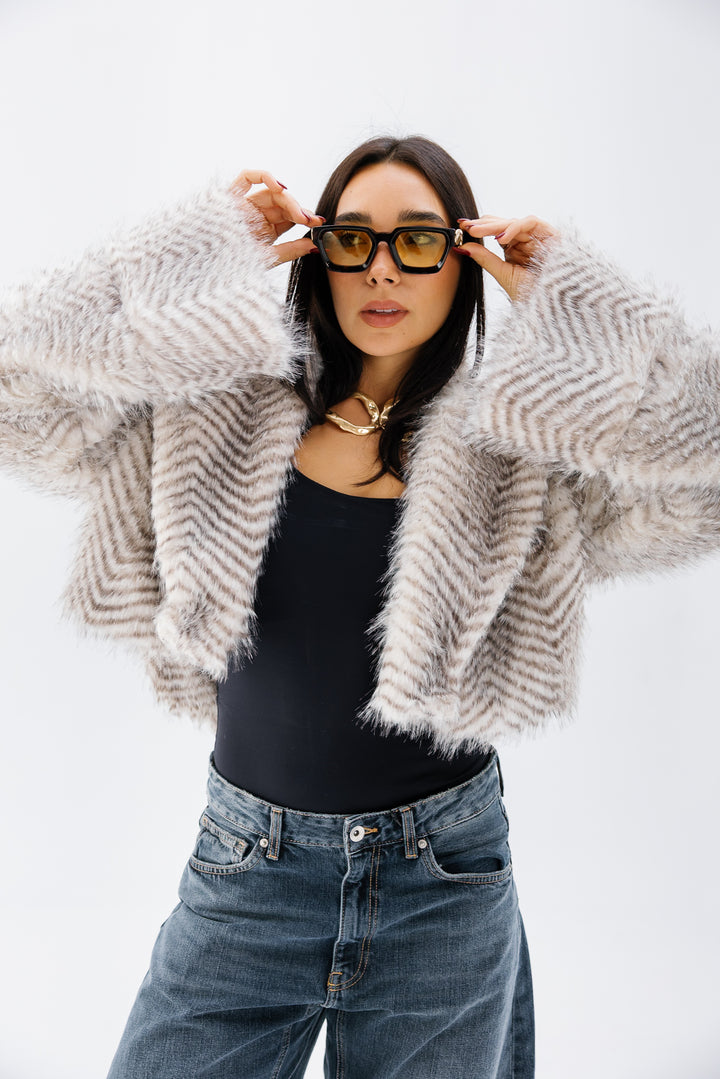 Plush Fur Jacket - Creme (Premium Edition)
