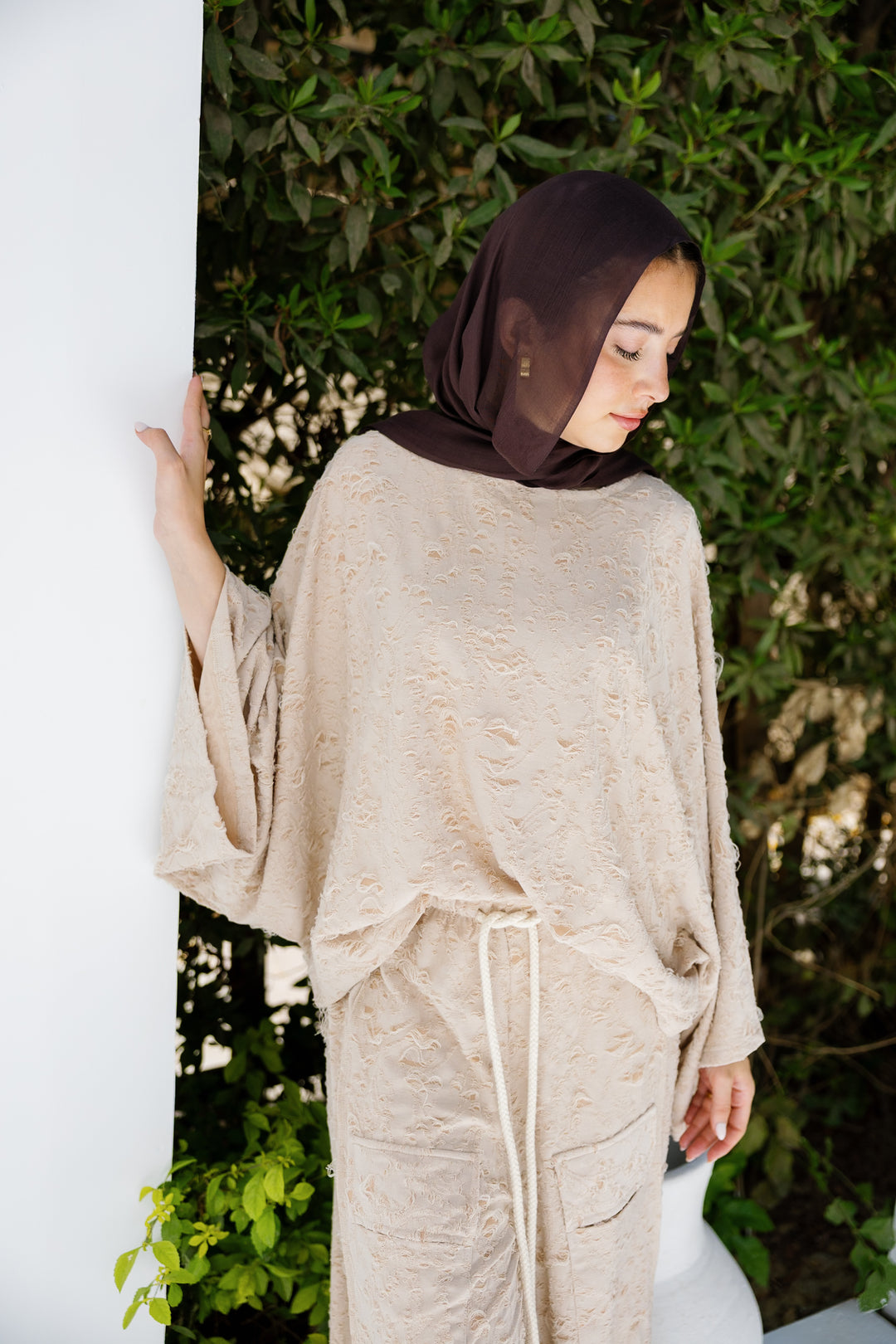 Jacquard Top - Beige