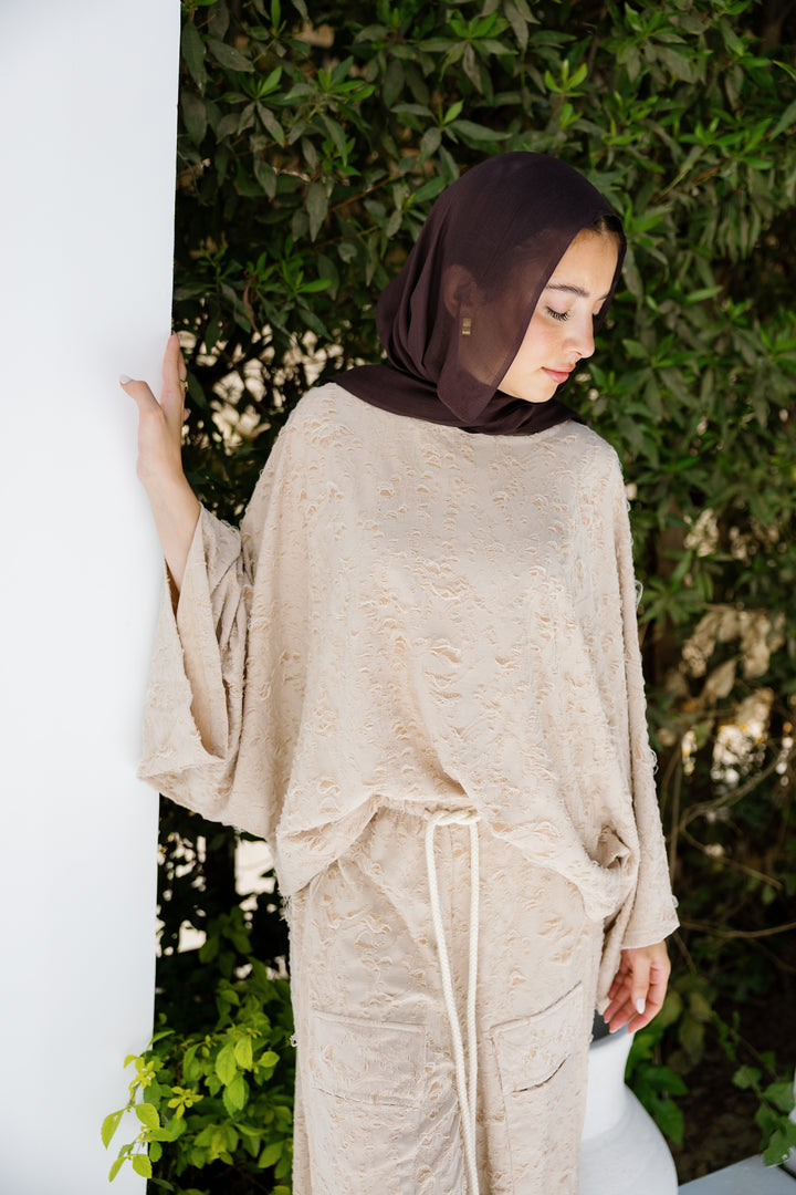 Jacquard Top - Beige