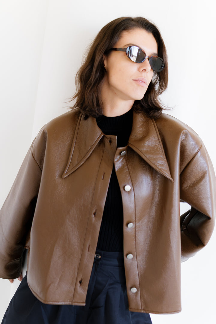 Urban Leather Jacket - Brown