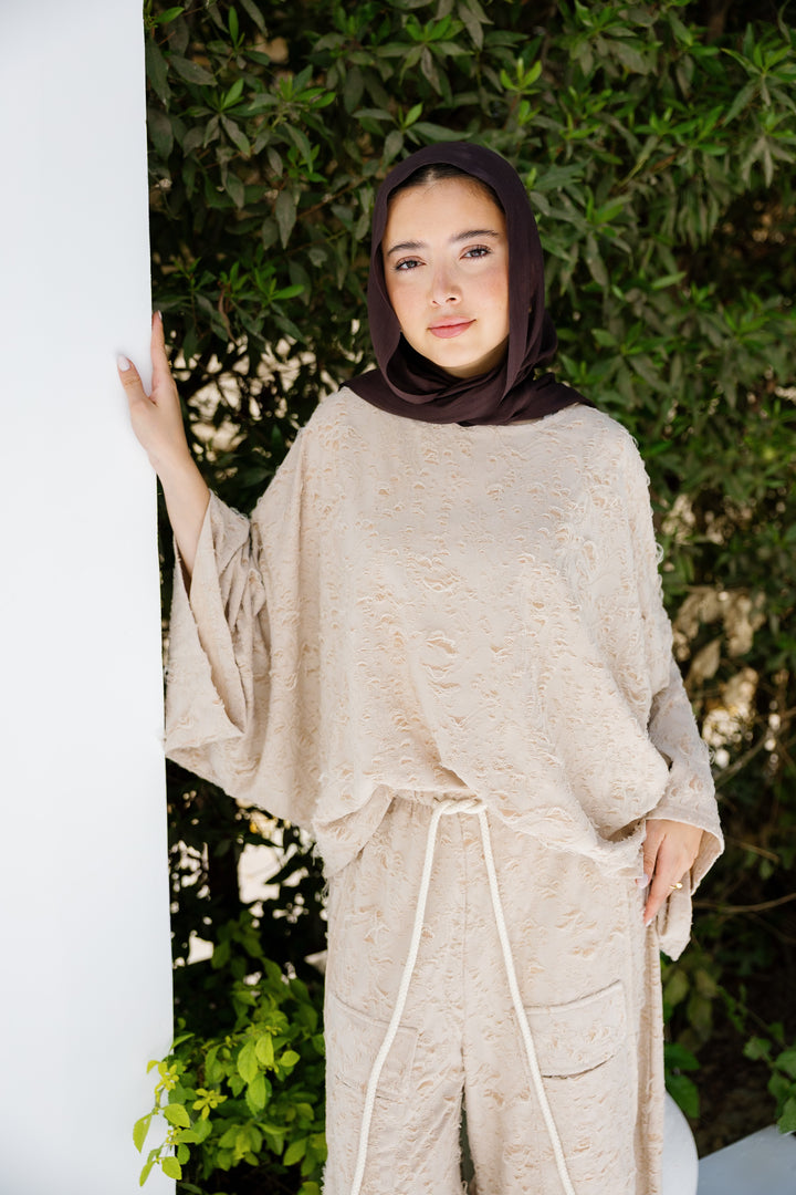 Jacquard Top - Beige