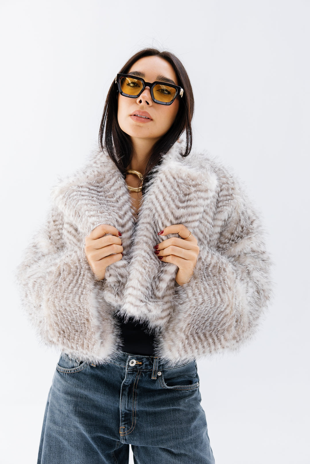 Plush Fur Jacket - Creme (Premium Edition)