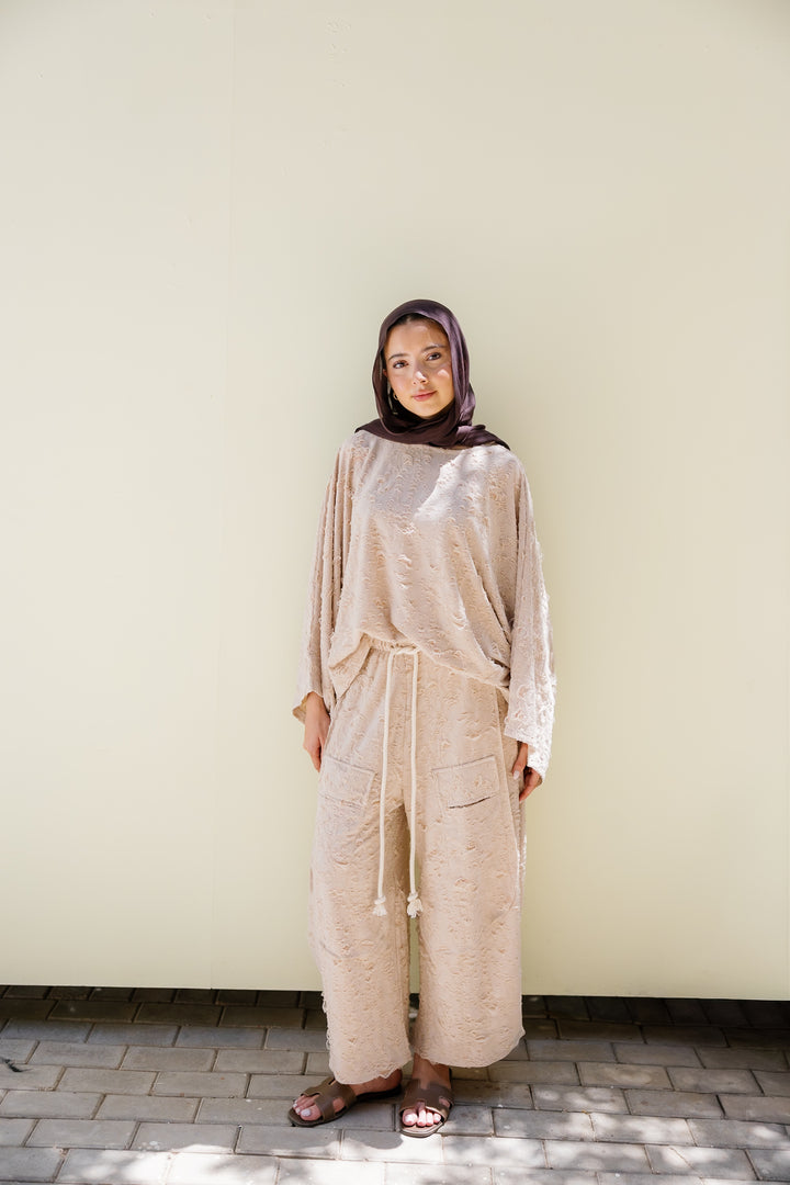 Jacquard Top - Beige