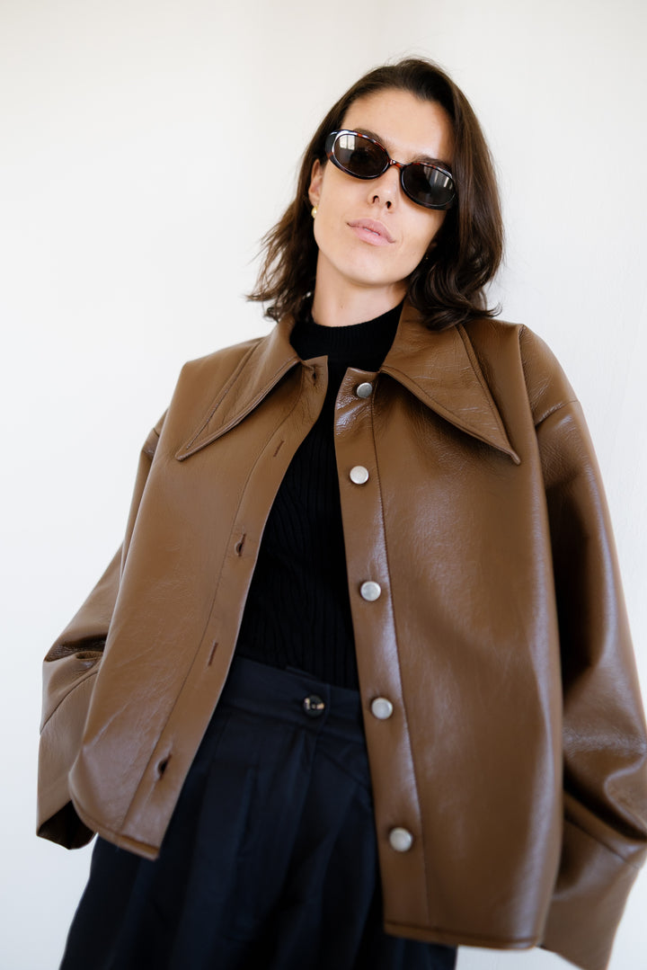 Urban Leather Jacket - Brown