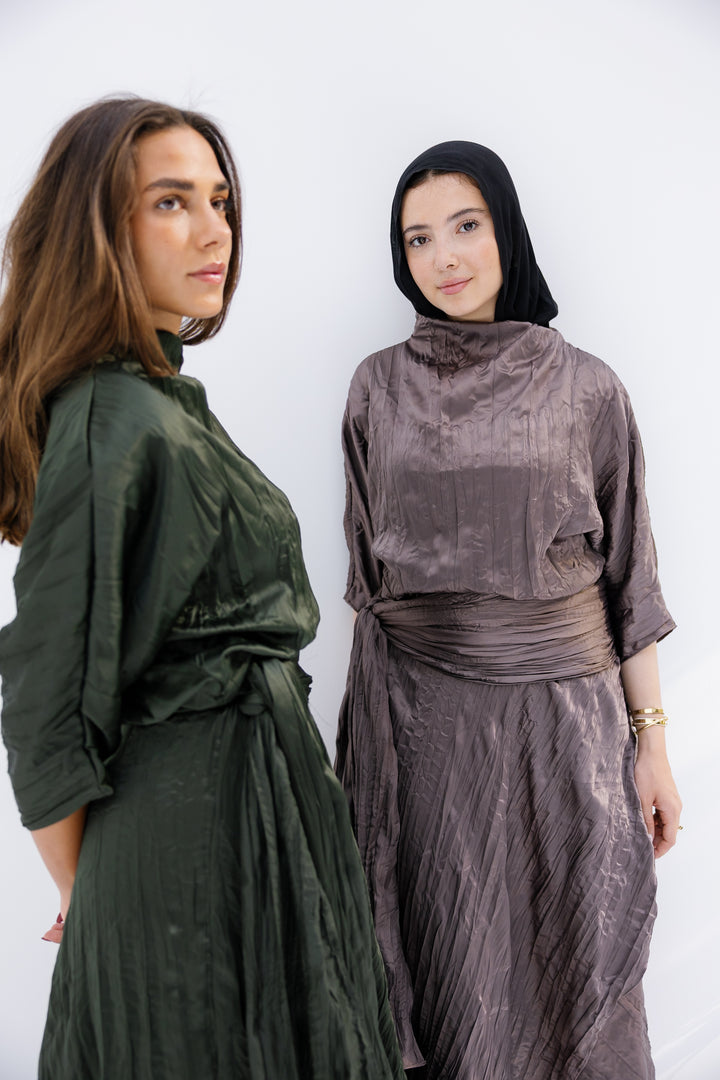 Satin Set - Brown (7-10 DAYS PRE-ORDER)