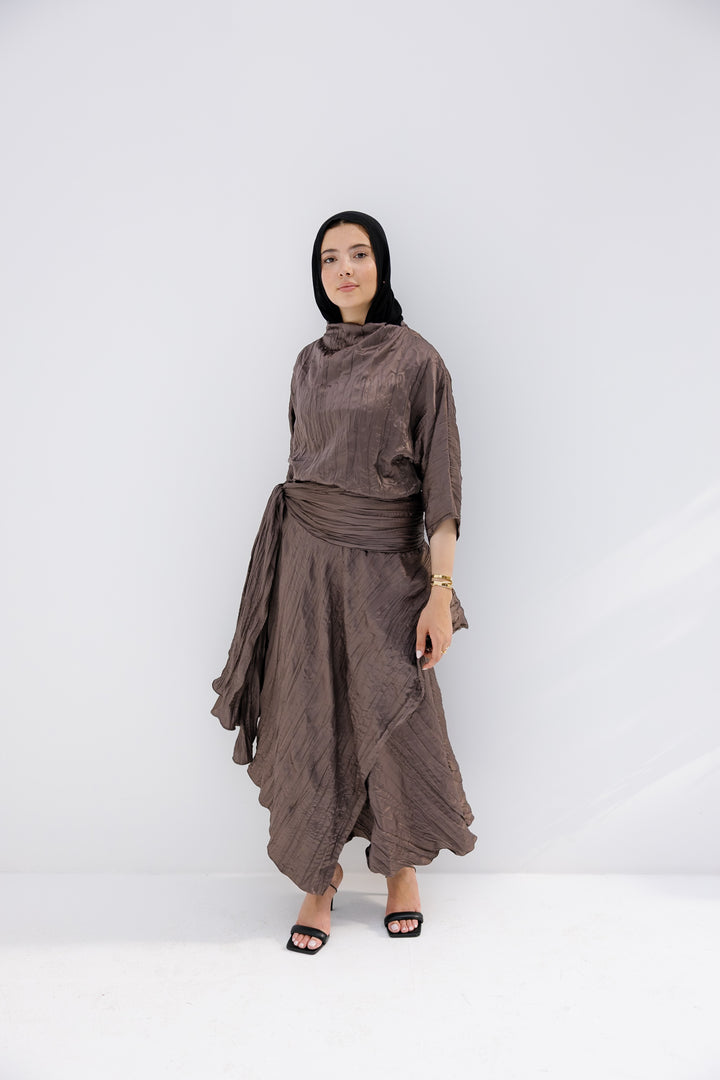 Satin Set - Brown (7-10 DAYS PRE-ORDER)