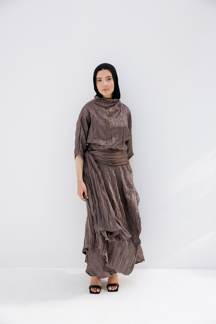 Satin Set - Brown (7-10 DAYS PRE-ORDER)