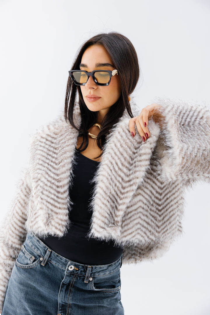 Plush Fur Jacket - Creme (Premium Edition)