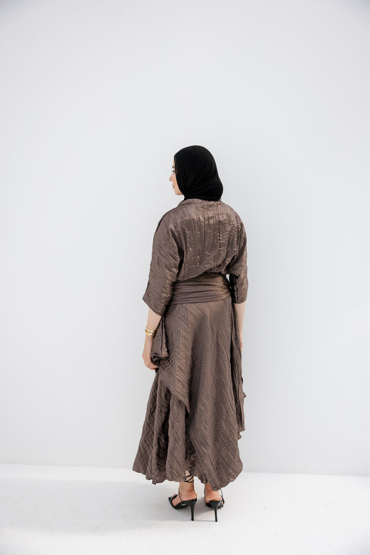Satin Set - Brown (7-10 DAYS PRE-ORDER)