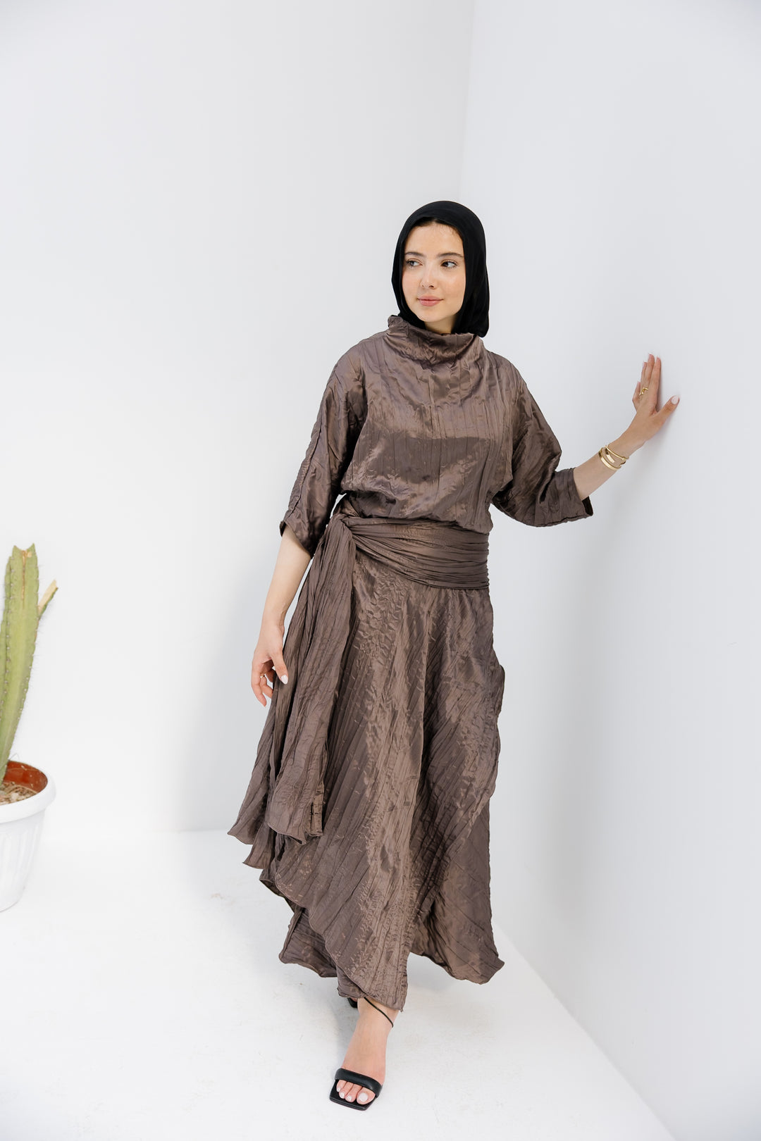 Satin Set - Brown (7-10 DAYS PRE-ORDER)