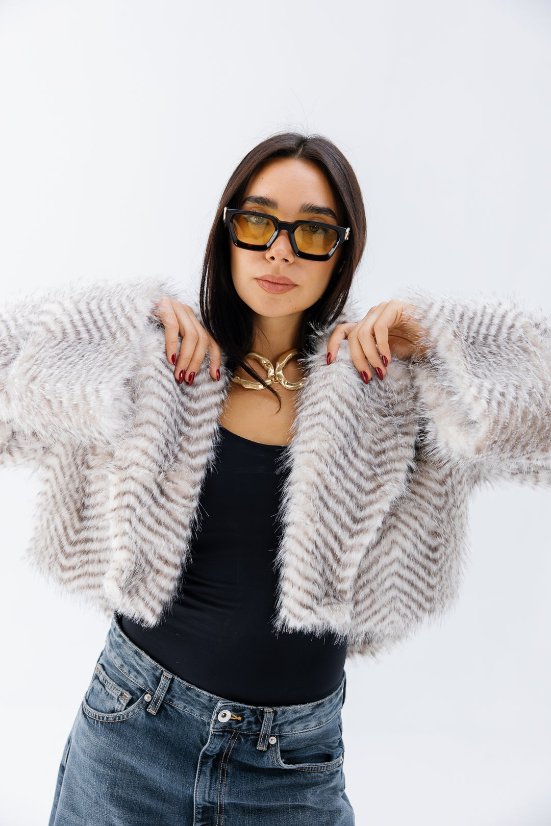Plush Fur Jacket - Creme (Premium Edition)