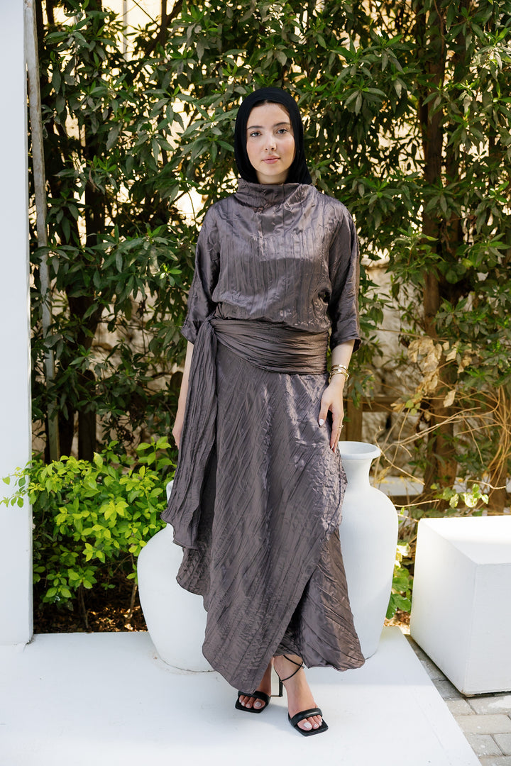 Satin Set - Brown (7-10 DAYS PRE-ORDER)