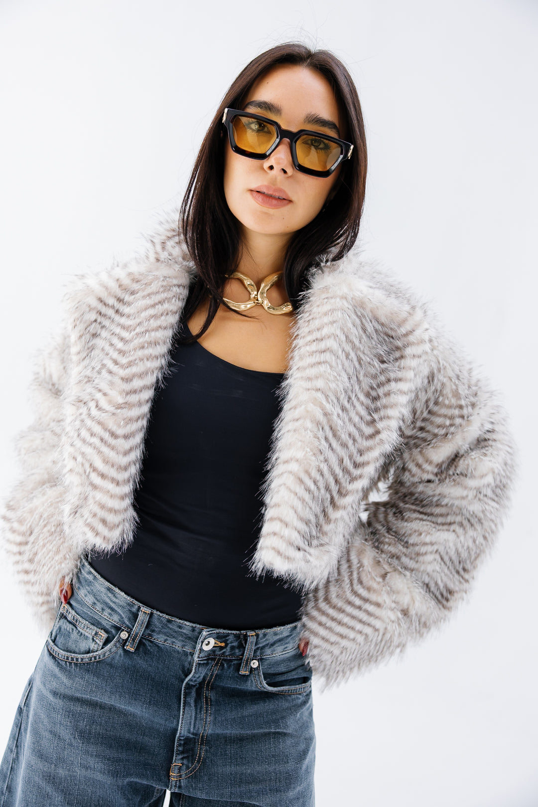 Plush Fur Jacket - Creme (Premium Edition)