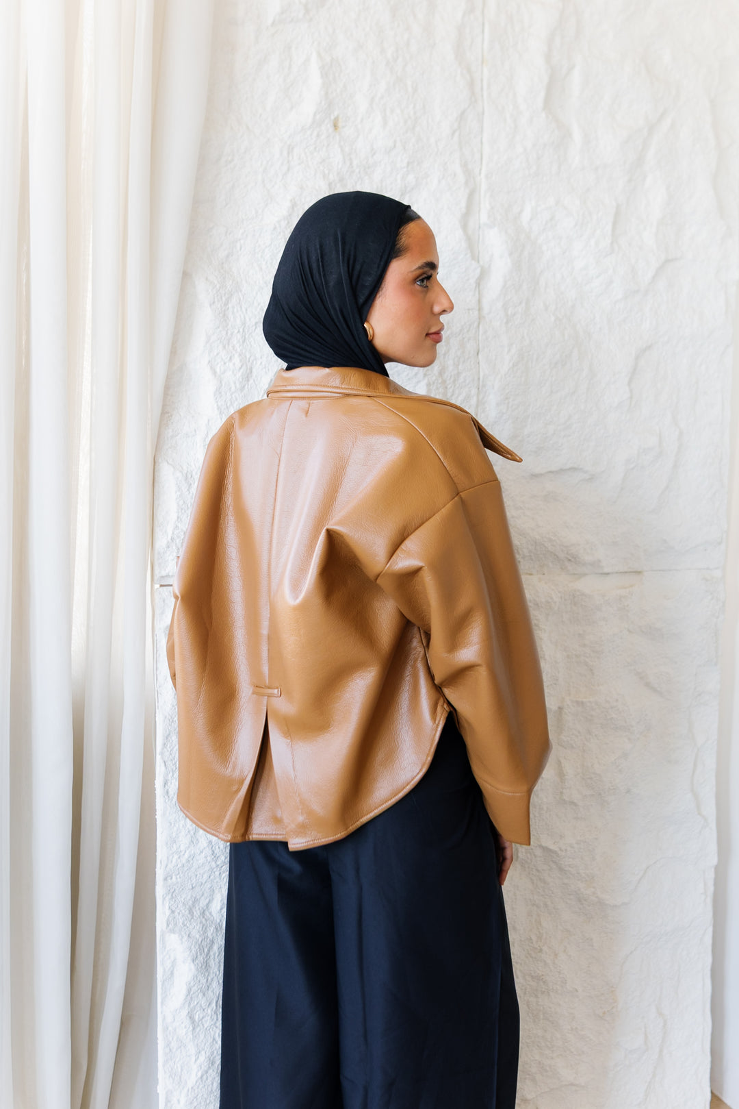 Urban Leather Jacket - Camel