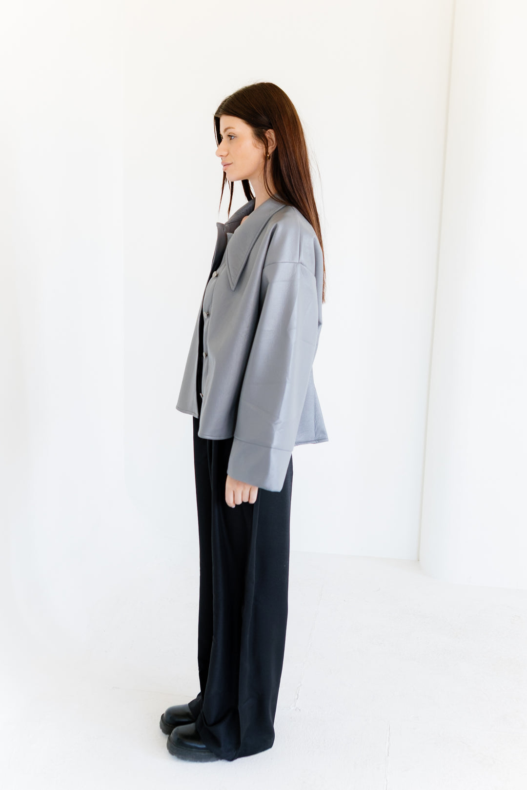 Urban Leather Jacket - Grey